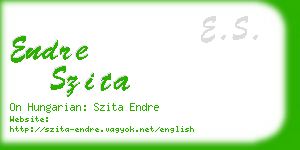 endre szita business card